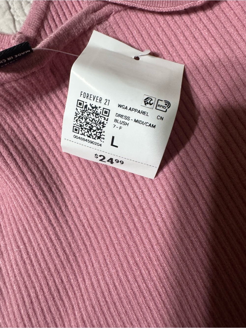 Forever 21 Pink Ribbed Crewneck Sweater